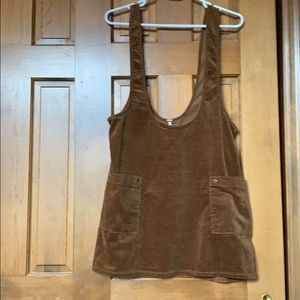 NWT Free People brown corduroy layering dress